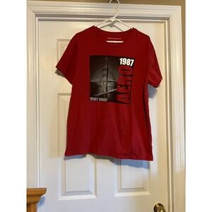 Men's Aeropostle T-shirt Size Large ; Red Shirt; AERO 1987
